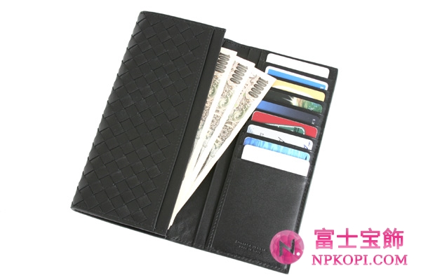 ボッテガヴェネタ カーフレザー 長財布【札入れ】 ブラック 120697V46511000 